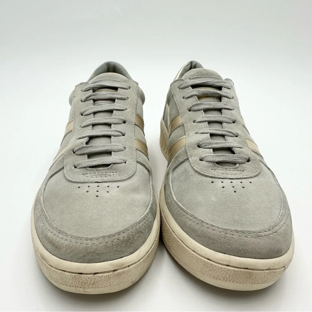GOLA Grandslam Pearl Sneaker Women’s Gray and Gold Lace up Suede Shoe